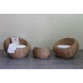 Classy Egg Sofa Set Weaved Of Natural Material - Water Hyacinth Wicker For Indoor Use